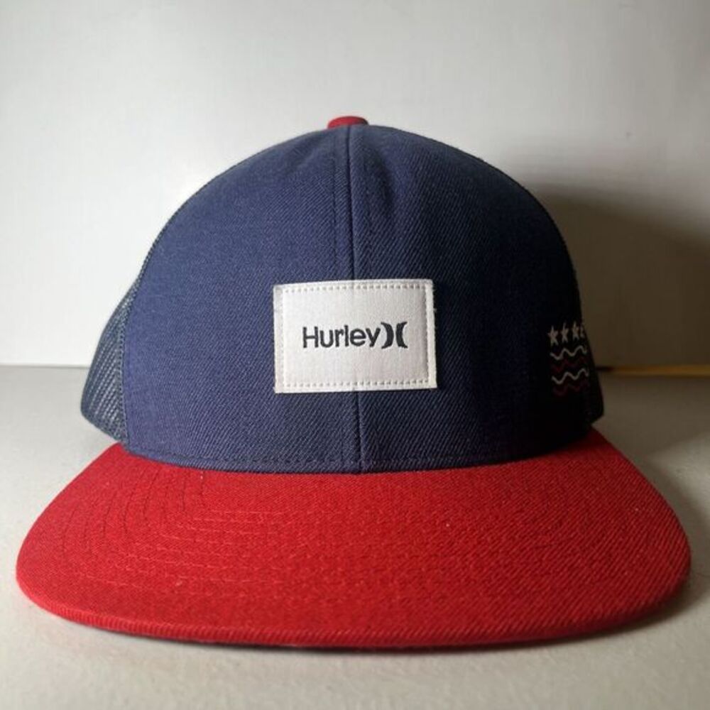 Hurley USA Red, White, & Blue‎ Yupoong Adjustable Trucker Hat